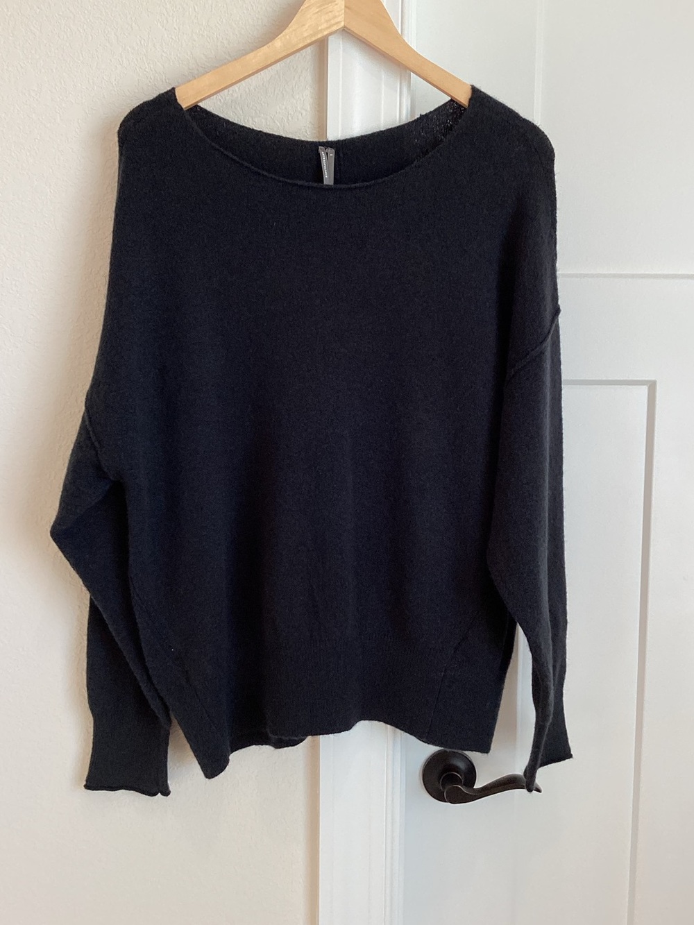 Anthropologie Haley Boatneck Sweater Wool Blend Long Sleeve New Black Small - Picture 5 of 15